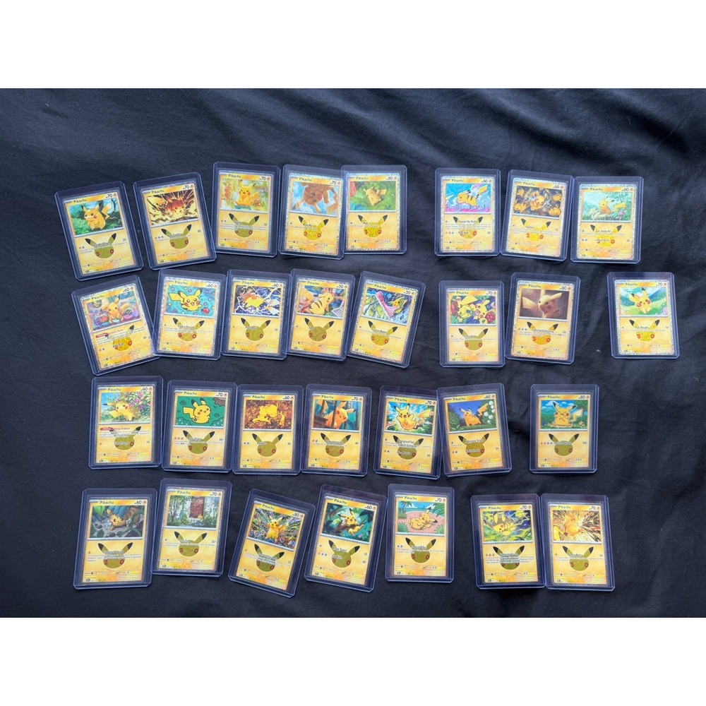 Pokemon 30th Celebration Pikachu Full Set 30/30 Holo Cards ❤️✅ NM/MINT Complete